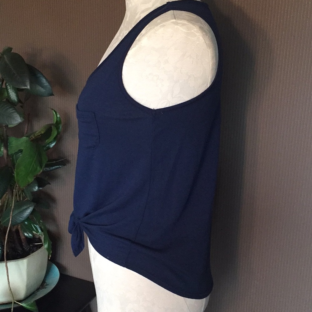 Rebellious one blue tank top medium knot tie - Picture 5 of 6